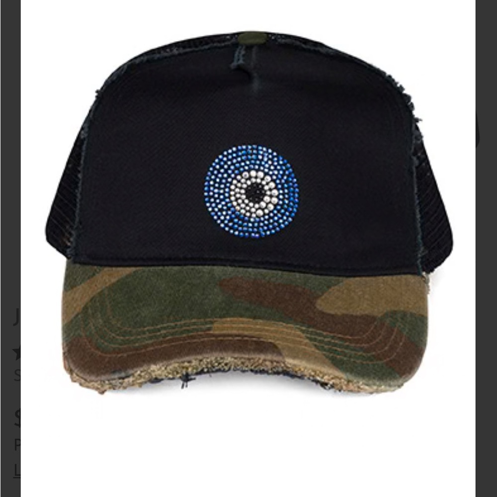 Camo Evil Eye Trucker Hat
